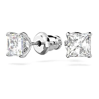 Stilla Attract stud earrings, Square cut, White