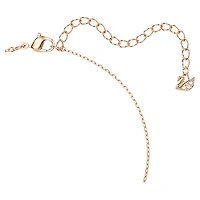 Una necklace, Clover, Pink, Rose gold-tone plated by SWAROVSKI