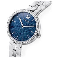 Cosmopolitan watch, Swiss Made, Metal bracelet, Blue, Stainless steel by SWAROVSKI
