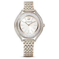 Crystalline aura watch, Swiss Made, Metal bracelet, Gold tone, Champagne gold-tone finish by SWAROVSKI