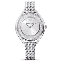 Crystalline aura watch, Swiss Made, Metal bracelet, Silver Tone, Stainless steel by SWAROVSKI
