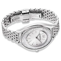 Crystalline aura watch, Swiss Made, Metal bracelet, Silver Tone, Stainless steel by SWAROVSKI