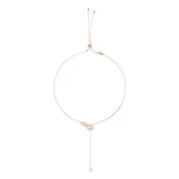 Hyperbola Y necklace, Infinity, White, Rose gold-tone plated by SWAROVSKI