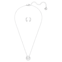 Free set, White, Rhodium plated by SWAROVSKI