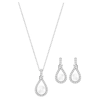 Enlace set, White, Rhodium plated by SWAROVSKI