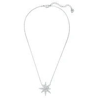 Edelweiss Pendant, Light multi-colored, Rhodium plated by SWAROVSKI