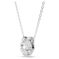 Bella V pendant, Round cut, White, Rhodium plated by SWAROVSKI