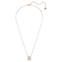 Bella V pendant, Round cut, White, Rose gold-tone plated by SWAROVSKI