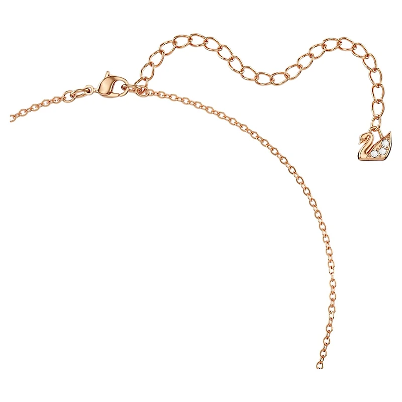 Bella V pendant, Round cut, White, Rose gold-tone plated by SWAROVSKI