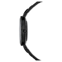 Cosmopolitan watch, Swiss Made, Metal bracelet, Black, Black finish by SWAROVSKI