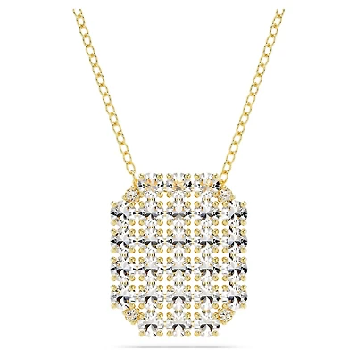 Exalta necklace, White, Gold-tone plated by SWAROVSKI
