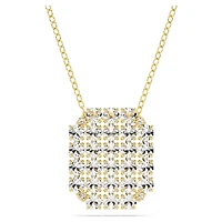 Exalta necklace, White, Gold-tone plated by SWAROVSKI
