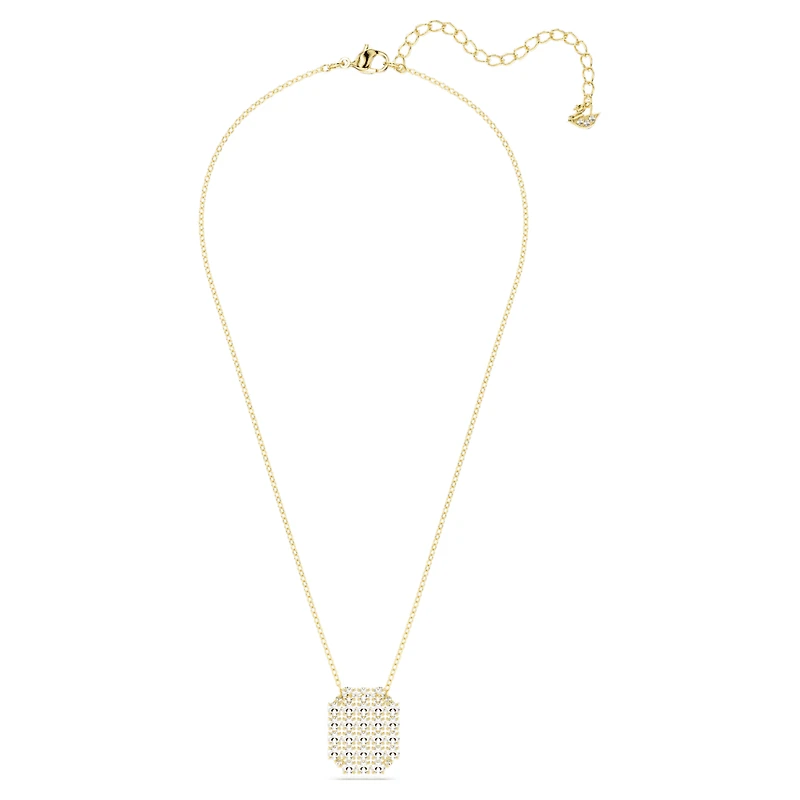 Exalta necklace, White, Gold-tone plated by SWAROVSKI