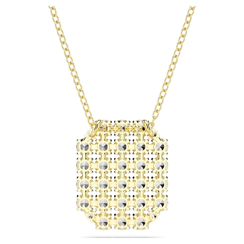 Exalta necklace, White, Gold-tone plated by SWAROVSKI