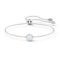Una Angelic bracelet, Mixed round cuts, White, Rhodium plated by SWAROVSKI