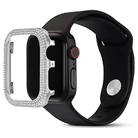 Sparkling case, For Apple Watch® Series 4 & 5, 40mm, Silver Tone by SWAROVSKI