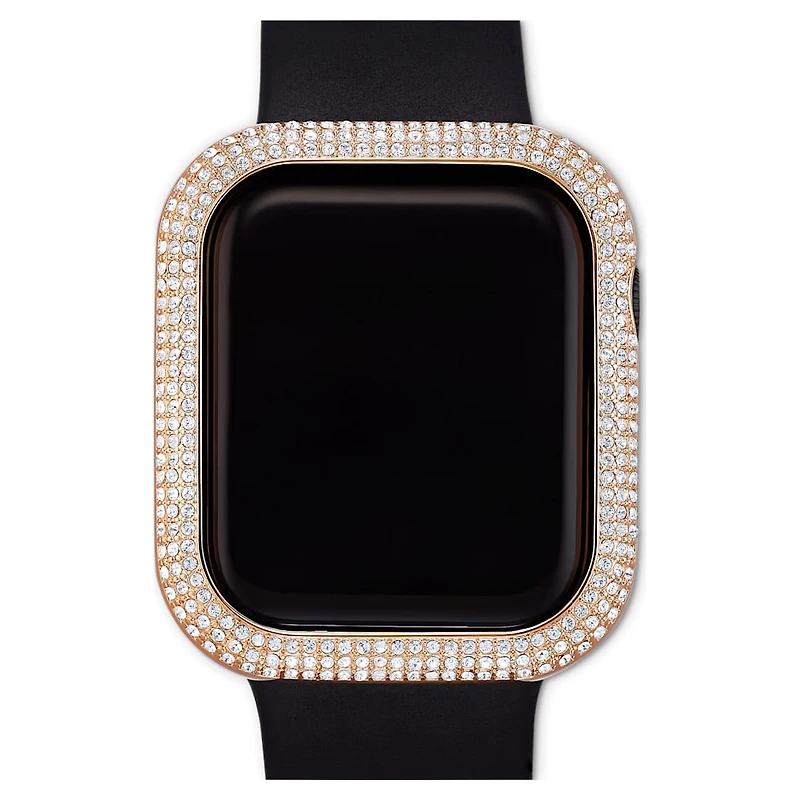 Sparkling case, For Apple Watch® Series 4 & 5, 40mm, Rose gold tone by SWAROVSKI