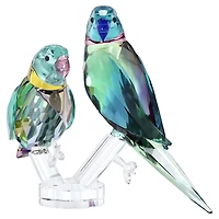 Jungle Beats Parakeet Couple Fife & Fifer by SWAROVSKI