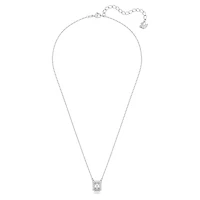 Una pendant, Octagon cut, White, Rhodium plated by SWAROVSKI