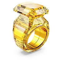 Lucent cocktail ring, Octagon cut, Yellow by SWAROVSKI