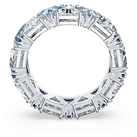 Ortyx cocktail ring, Triangle cut, Blue, Rhodium plated by SWAROVSKI