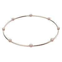 Constella necklace, Round cut, White, Rose gold-tone plated by SWAROVSKI
