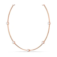 Constella necklace, Round cut, White, Rose gold-tone plated by SWAROVSKI