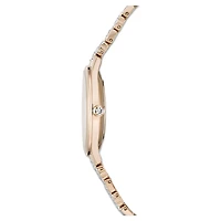 Attract watch, Swiss Made, Pavé, Crystal bracelet, Gold tone, Champagne gold-tone finish by SWAROVSKI