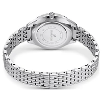 Attract watch, Swiss Made, Pavé, Metal bracelet, Silver tone, Stainless steel by SWAROVSKI