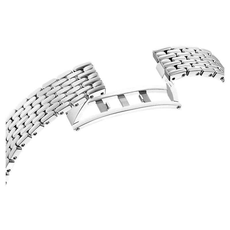 Attract watch, Swiss Made, Pavé, Metal bracelet, Silver tone, Stainless steel by SWAROVSKI