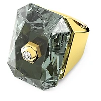 Numina cocktail ring, Octagon cut, Gray, Gold-tone plated by SWAROVSKI
