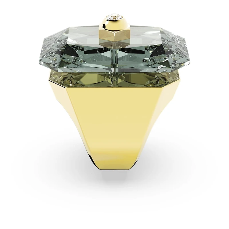 Numina cocktail ring, Octagon cut, Gray, Gold-tone plated by SWAROVSKI