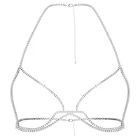 Millenia body chain, Round cut, White, Rhodium plated by SWAROVSKI