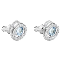Generation stud earrings, Pear shape, Blue, Rhodium plated by SWAROVSKI
