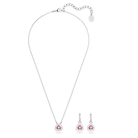 Una set, Trilliant cut, Pink, Rhodium plated by SWAROVSKI