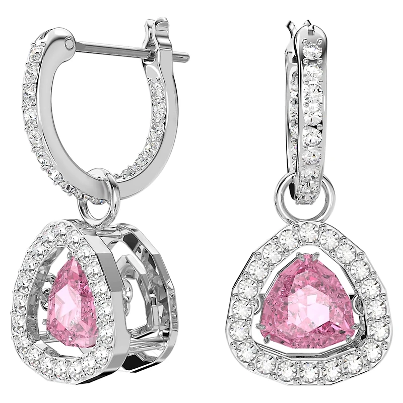 Una set, Trilliant cut, Pink, Rhodium plated by SWAROVSKI