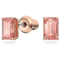 Millenia set, Octagon cut, Pink, Rose gold-tone plated by SWAROVSKI