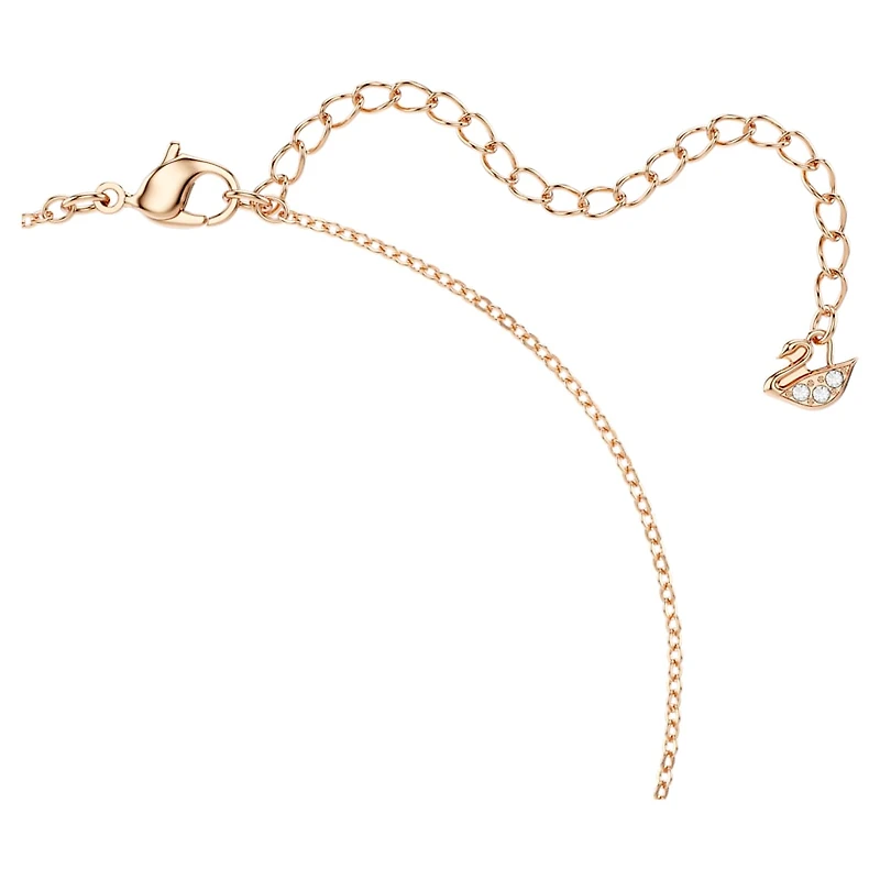 Una pendant, Round cut, Oval shape, Red, Rose gold-tone plated by SWAROVSKI
