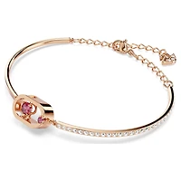 Una bracelet, Round cut, Oval shape, Red, Rose gold-tone plated by SWAROVSKI