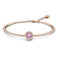 Una bangle, Round cut, Purple, Rose gold-tone plated by SWAROVSKI