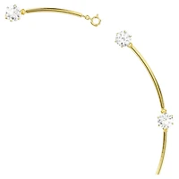 Constella choker, Round cut, White, Shiny gold-tone plated by SWAROVSKI