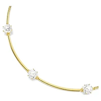 Constella choker, Round cut, White, Shiny gold-tone plated by SWAROVSKI