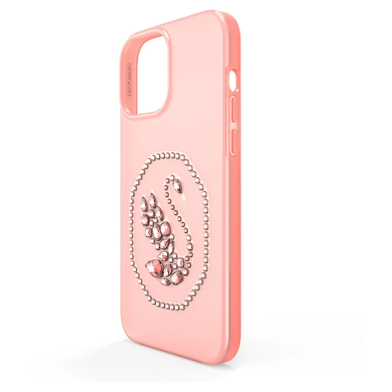 Smartphone case, Swan, iPhone® 13 Pro Max, Pale pink by SWAROVSKI