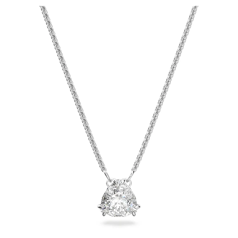 Matrix pendant, Trilliant cut, White, Rhodium plated by SWAROVSKI