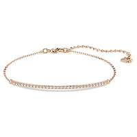 Only bracelet, White, Rose gold-tone plated by SWAROVSKI