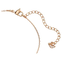 Only bracelet, White, Rose gold-tone plated by SWAROVSKI
