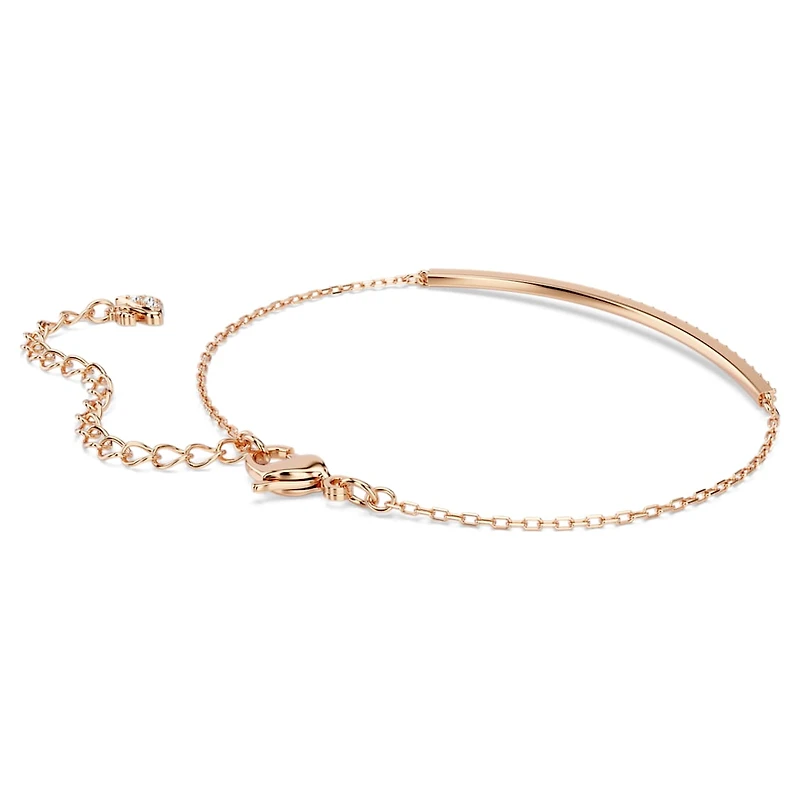 Only bracelet, White, Rose gold-tone plated by SWAROVSKI