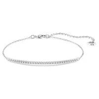 Only bracelet, White, Rhodium plated by SWAROVSKI
