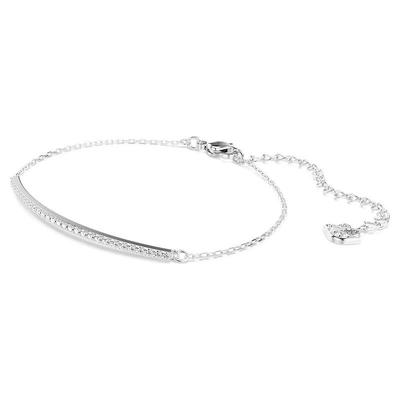 Only bracelet, White, Rhodium plated by SWAROVSKI