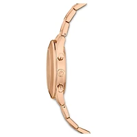 Octea lux sport watch, Swiss Made, Metal bracelet, Brown, Gold-tone finish by SWAROVSKI